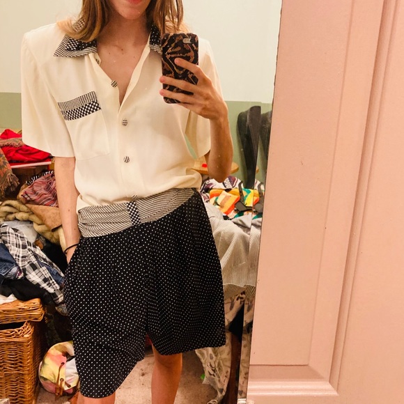 Vintage 90s Gingham Shorts Suit Set - Picture 5 of 11